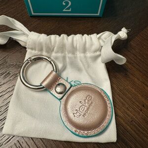 Tieks Rose Leather AirTag Holder and Keychain (Advent Calendar)